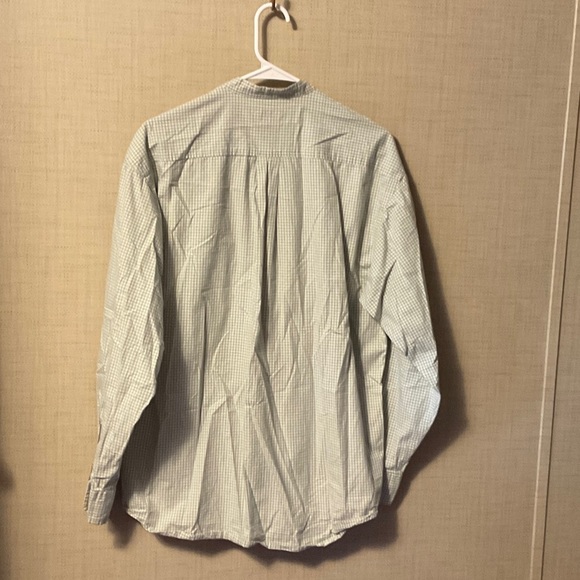 Men's Green Checkered Casual Button Down Shirt - Picture 3 of 5